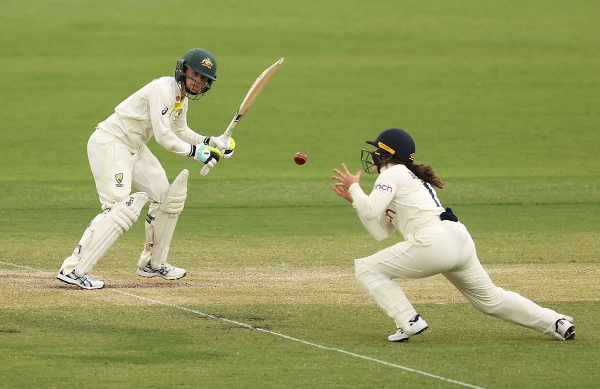 Rachael Haynes was caught at short leg, Australia vs England, Only Test, Women's Ashes, Canberra, January 29, 2022