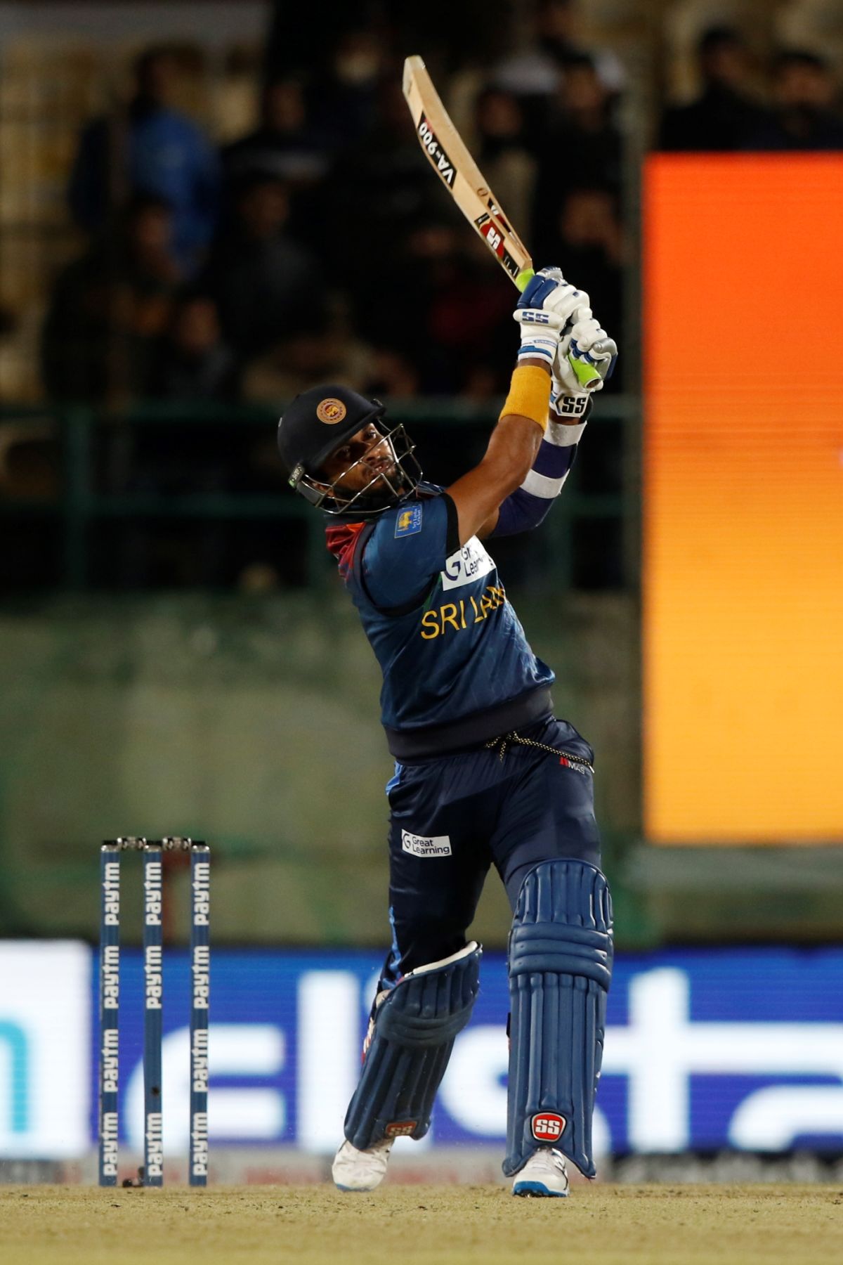 Dasun Shanaka struck the ball cleanly, India vs Sri Lanka, 2nd T20I, Dharamsala, February 26, 2022