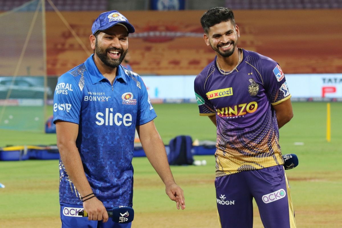 Shreyas Iyer and Rohit Sharma are all smiles before the toss ...