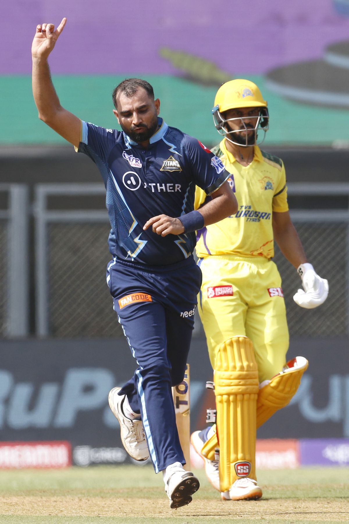 Mohammed Shami picked up his 11th powerplay wicket of the season when he removed Devon Conway, Chennai Super Kings vs Gujarat Titans, IPL 2022, Wankhede Stadium, Mumbai, May 15, 2022