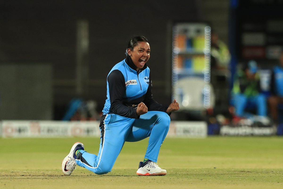 Alana King celebrates the wicket or Sharmin Akhter, Supernovas vs Trailblazers, Women's T20 Challenge, Pune, May 23, 2022