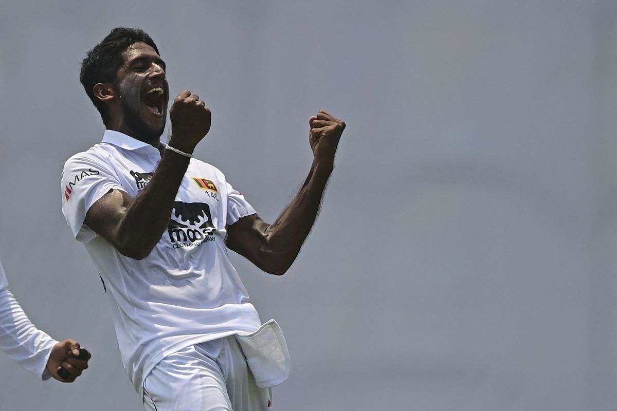 Kasun Rajitha picked up a five-for, Bangladesh vs Sri Lanka, 2nd Test, Mirpur, Day 2, May 24, 2022