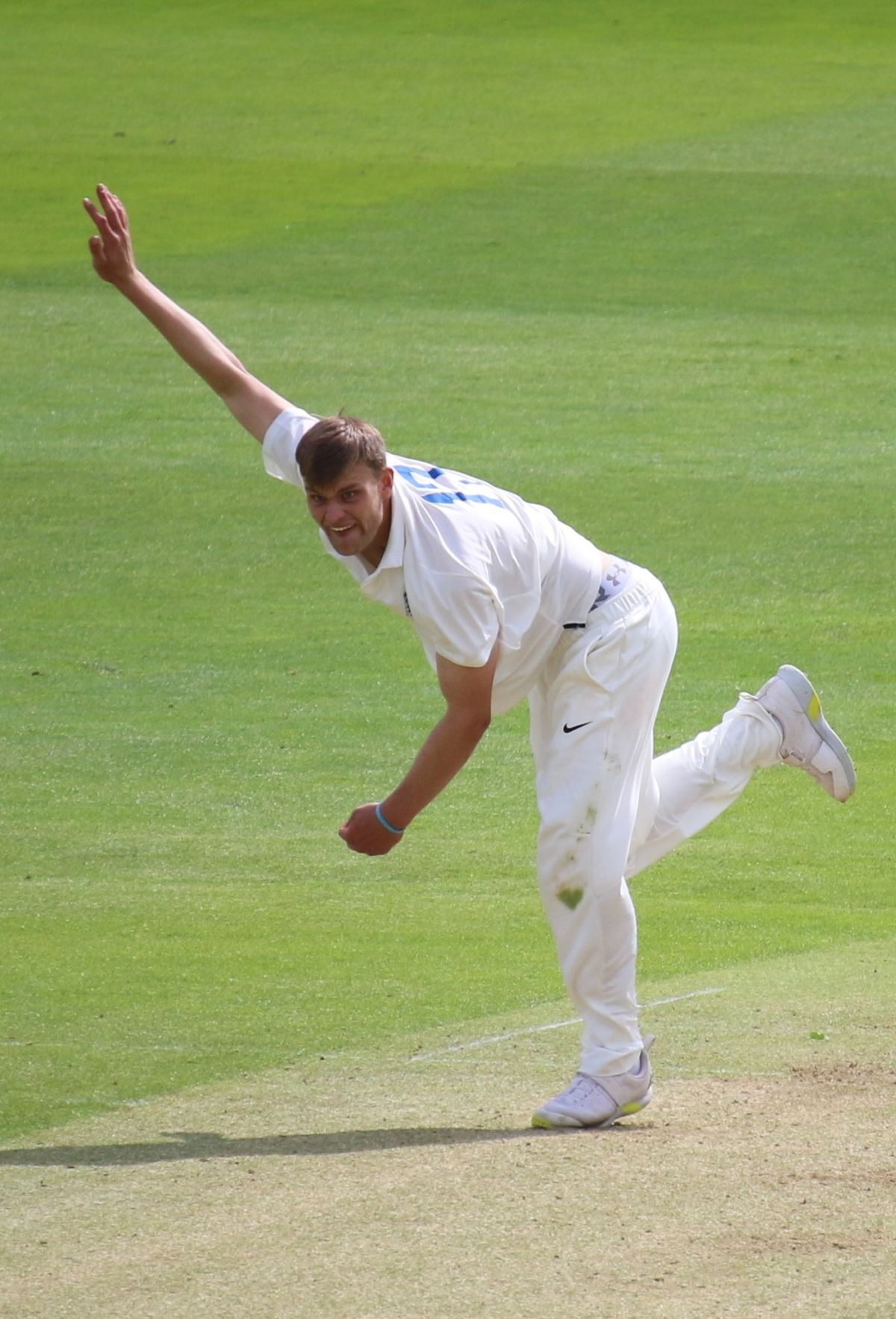 Ben Gibbon impressed with his left-arm seam on the first day at Chelmsford, New Zealanders vs County Select XI, Chelmsford, May 26, 2022