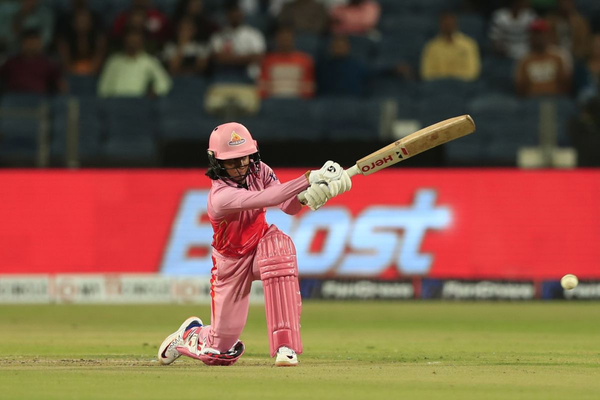 Jemimah Rodrigues unleashes a slog-sweep, Trailblazers vs Velocity, Women's T20 Challenge, Pune, May 26, 2022