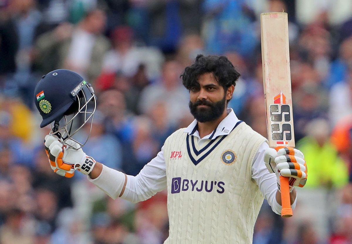 Ravindra Jadeja got to his century off 183 balls after walking in with India at 98 for 5, England vs India, 5th Test, Birmingham, 2nd day, July 2, 2022