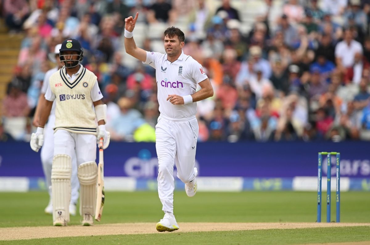 James Anderson struck in his very first over of the third innings, England vs India, 5th Test, Birmingham, 3rd day, July 3, 2022