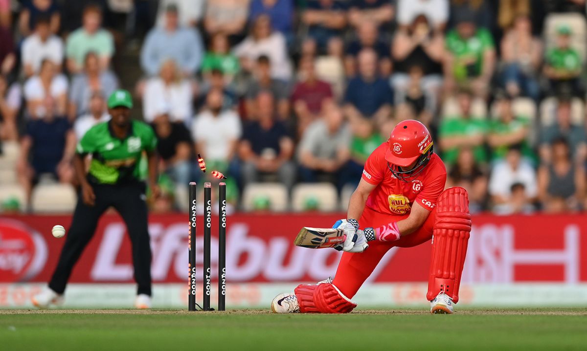 Ollie Pope was bowled attempting a reversepaddle