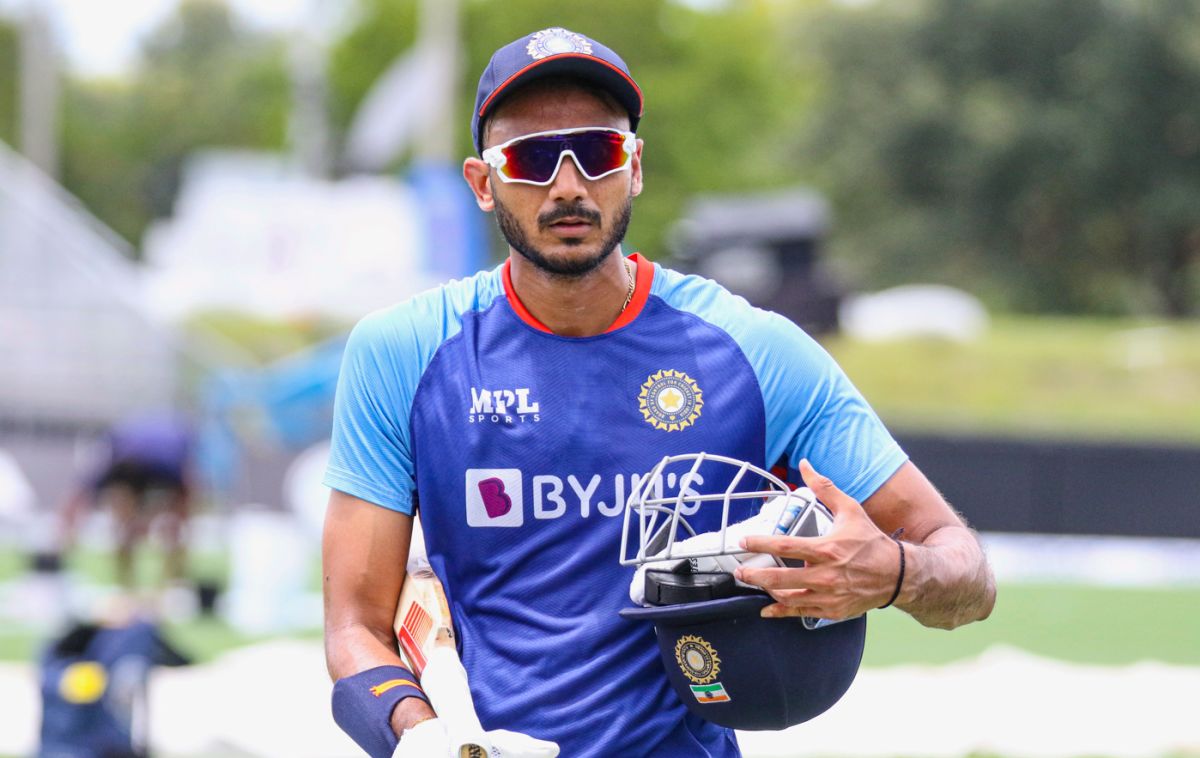 Axar Patel walks off at the end of his net session, West Indies vs India, 4th T20I, Lauderhill, August 5, 2022