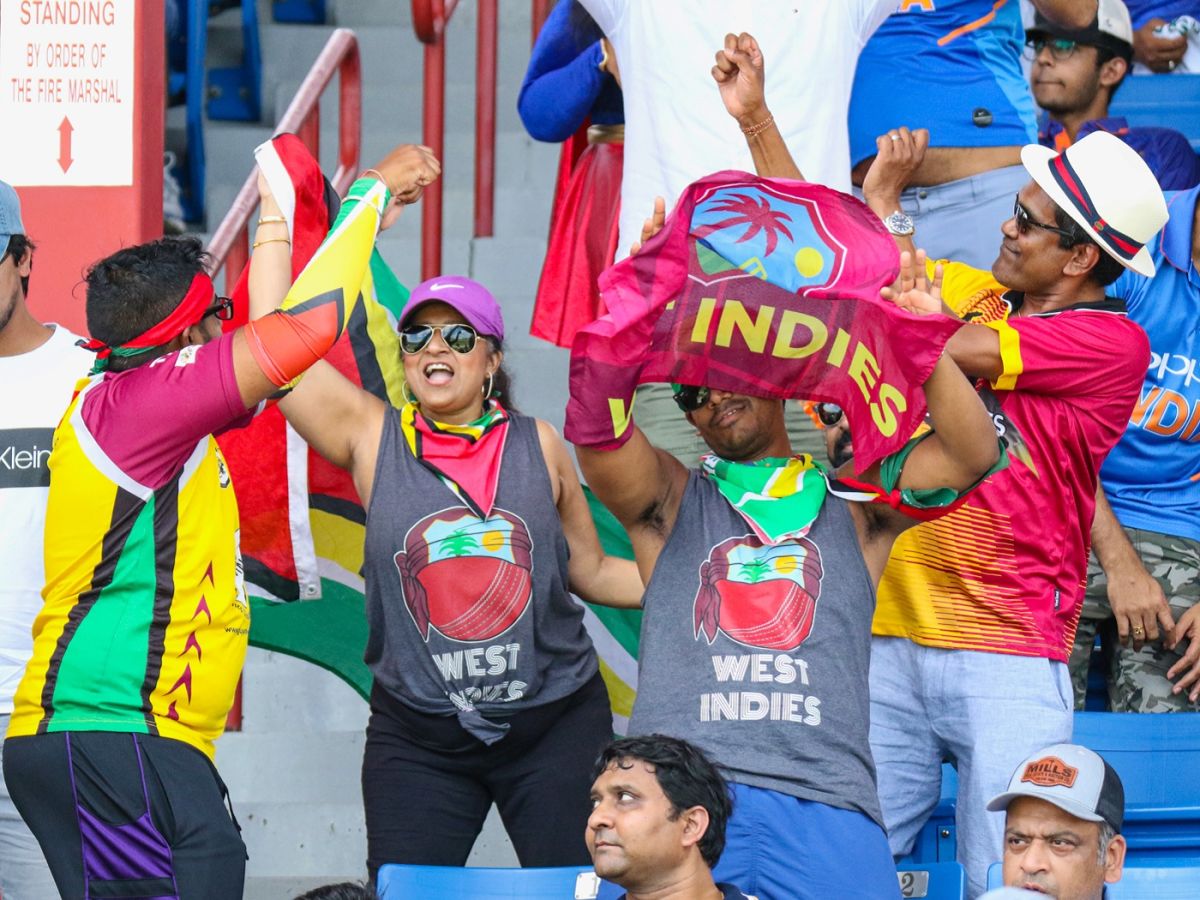 The West Indies fans kept the spirits up despite their team going down |  ESPNcricinfo.com