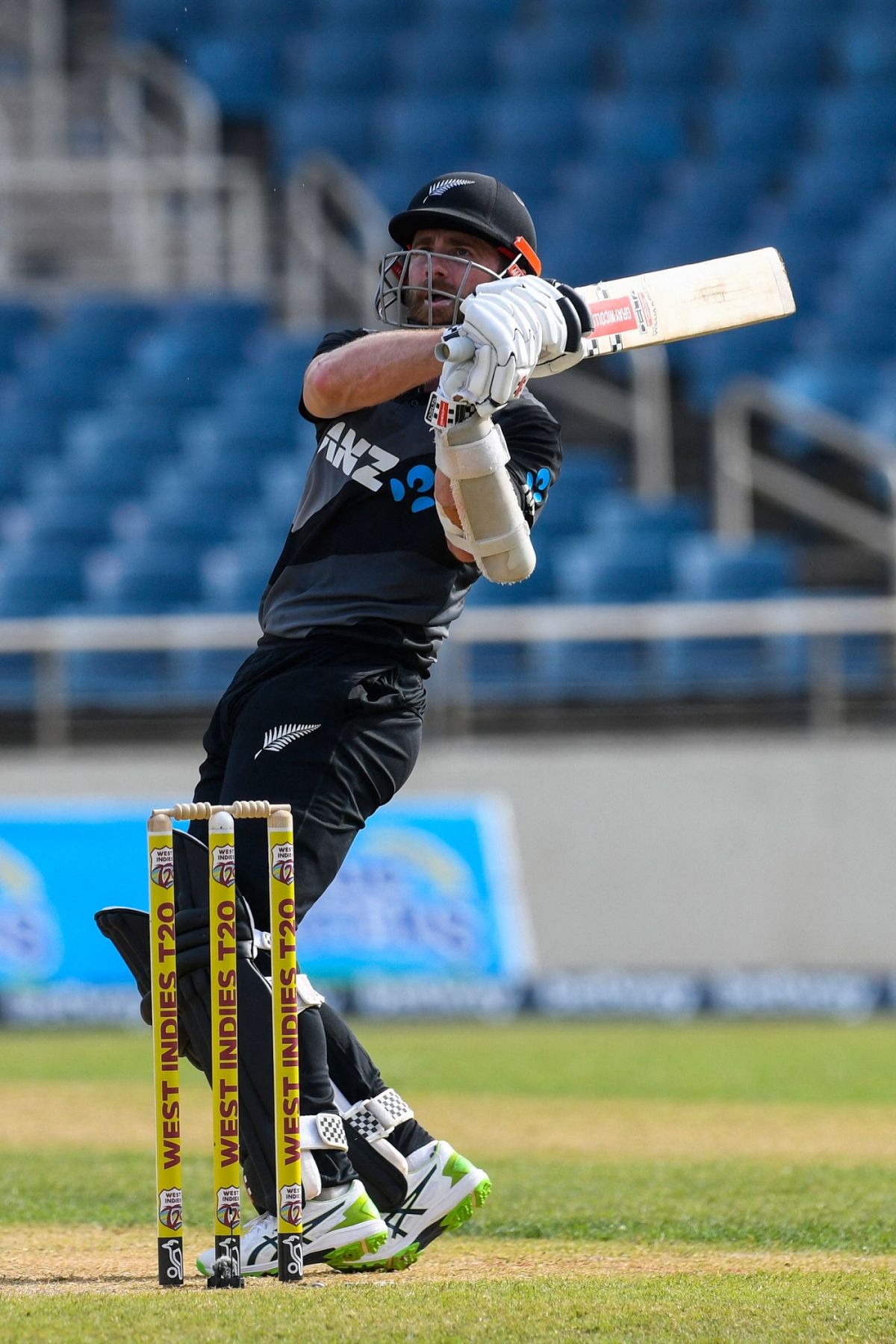 Kane Williamson scored a sprightly 47 off 33 balls to prop up New Zealand, West Indies v New Zealand, 1st T20I, Kingston, August 10, 2022