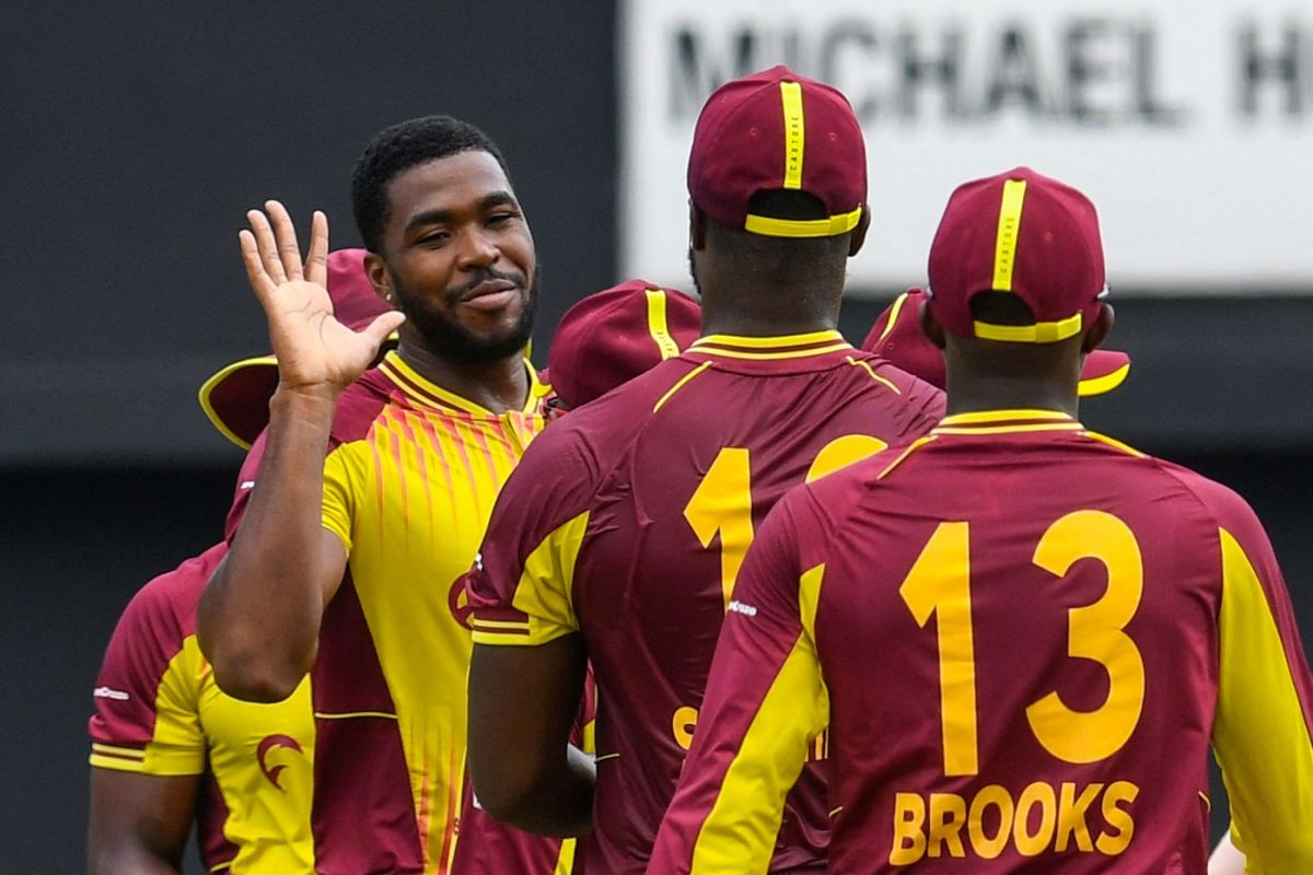 Obed McCoy took two wickets in his first over, West Indies vs New Zealand, 2nd T20I, Kingston, August 12, 2022