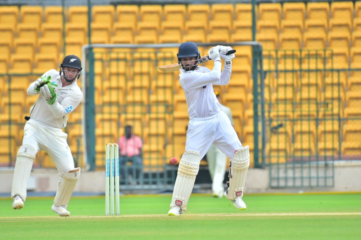 Rajat Patidar cracks a square cut, India A vs New Zealand A, 1st unofficial Test, 3rd day, Bengaluru, September 3, 2022