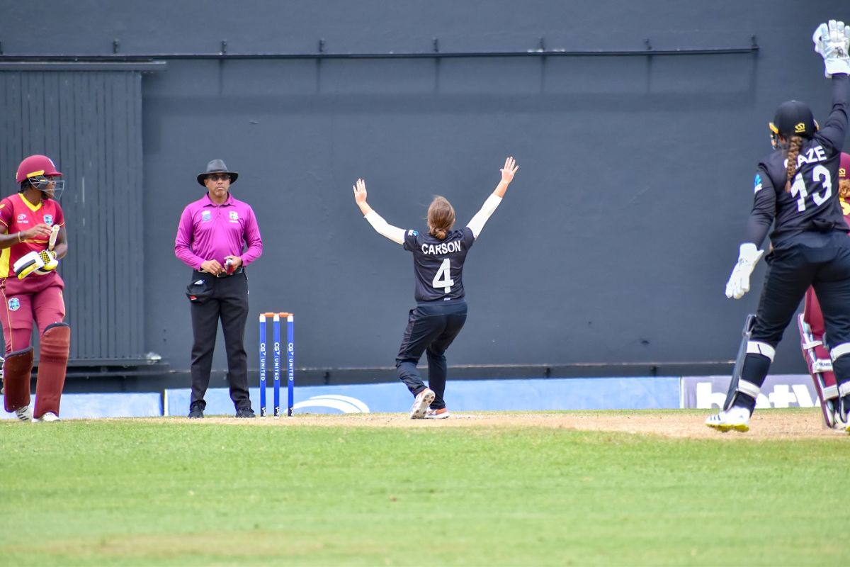 Eden Carson Starred On Debut Picking 3 For 31 ESPNcricinfo Eden Carson Starred On Debut Picking 3 For 31 ESPNcricinfo