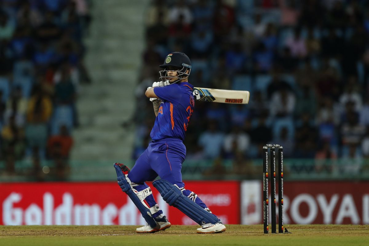 Ishan Kishan plays the cut shot, India vs South Africa, 1st ODI, Lucknow, October 6, 2022
