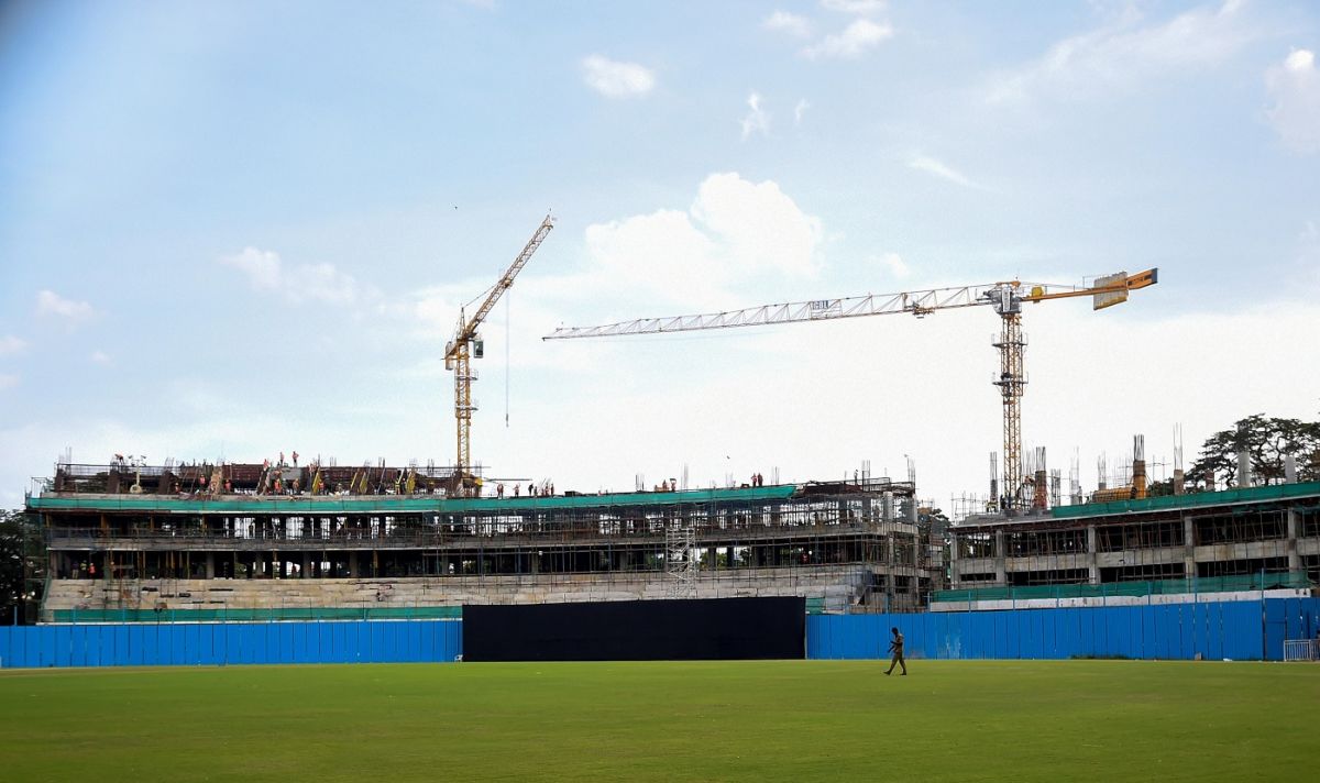 The MA Chidambaram Stadium undergoes renovation