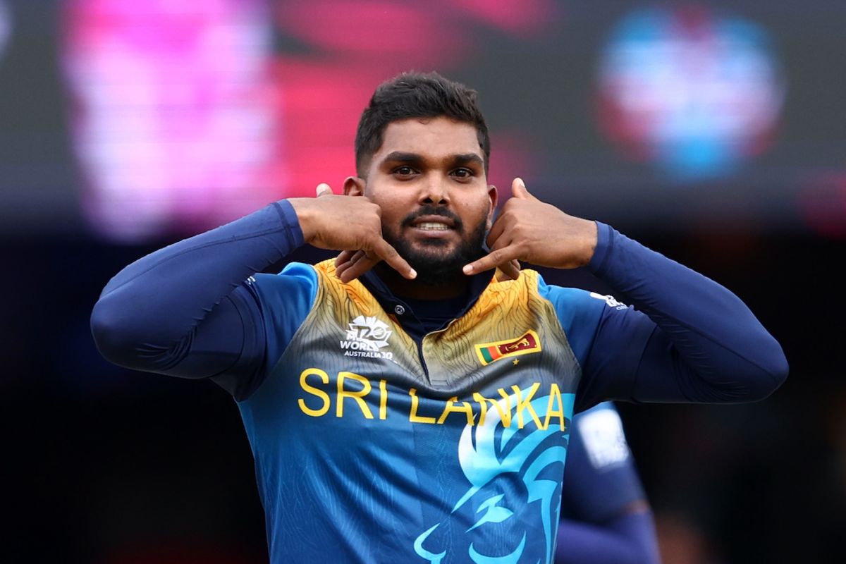 Wanindu Hasarnga didn't concede a boundary in his four overs, and picked up three wickets, Afghanistan vs Sri Lanka, T20 World Cup, Brisbane, November 1, 2022