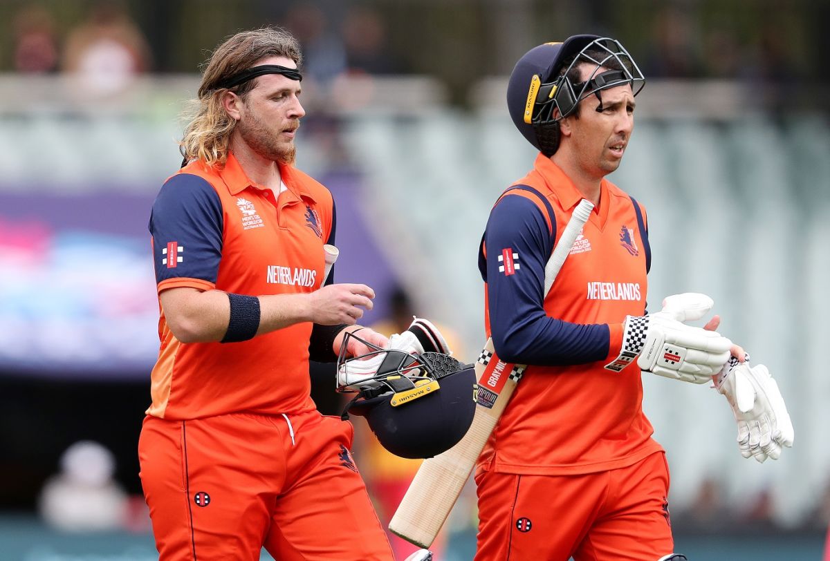 Max O'Dowd and Tom Cooper shared a crucial partnership, Netherlands vs Zimbabwe, Men's T20 World Cup 2022, Group 2, Adelaide, November 2, 2022