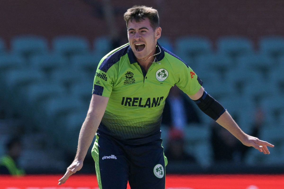 Josh Little took the second hat-trick of this T20 World Cup edition, Ireland vs New Zealand, ICC Men's T20 World Cup 2022, Adelaide, November 4, 2022
