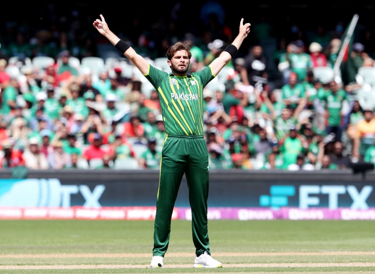 Shaheen Shah Afridi celebrates after dismissing Litton Das, Bangladesh vs Pakistan, Men's T20 World Cup 2022, Adelaide, November 6, 2022