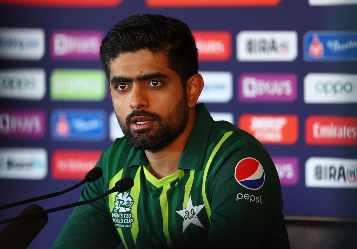 Babar Azam at a press conference on the eve of the final | ESPNcricinfo.com