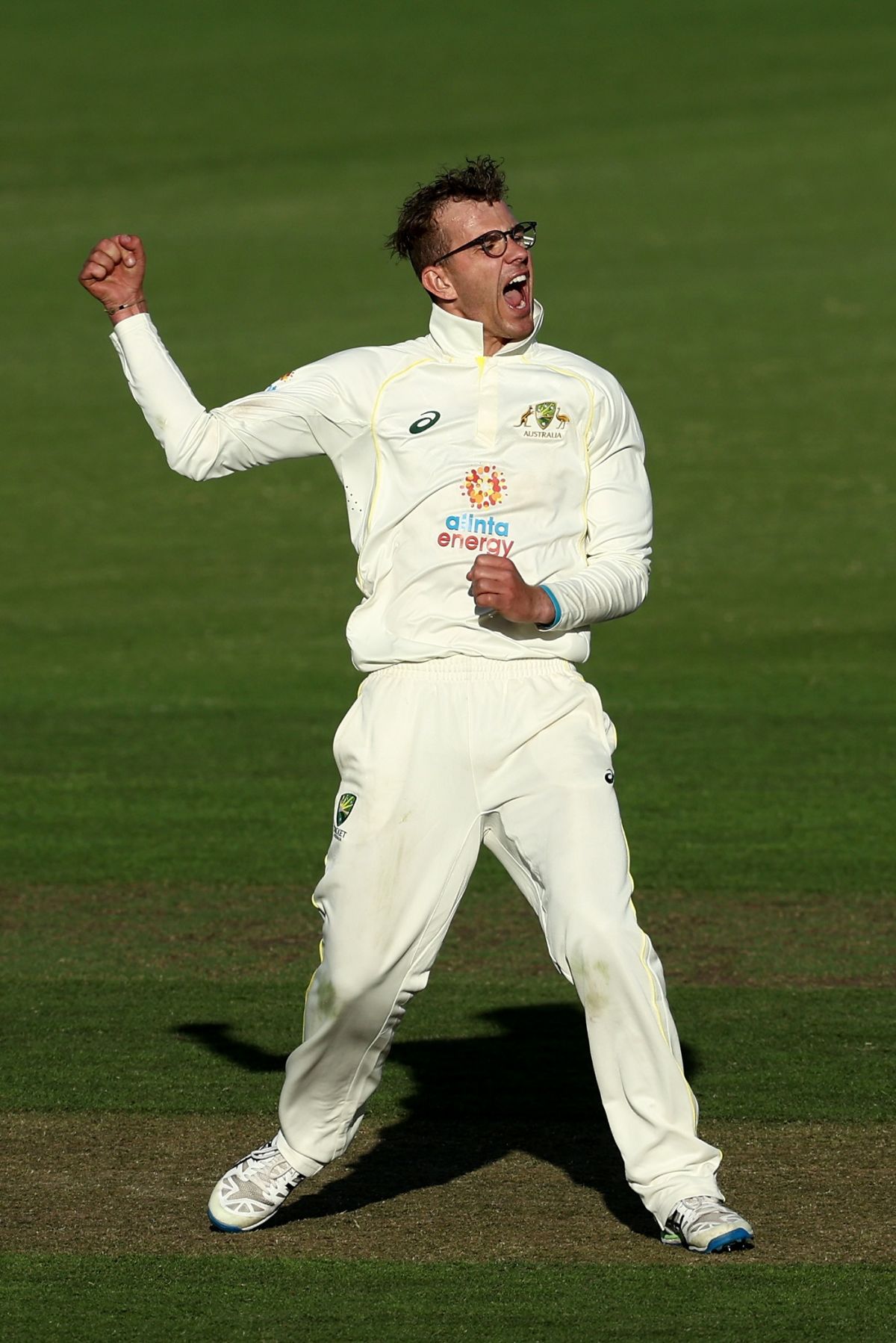 Todd Murphy celebrates after getting the wicket of Kyle Mayers, Prime Minister's XI vs West Indies, Tour match, 2nd day, Canberra, November 24, 2022
