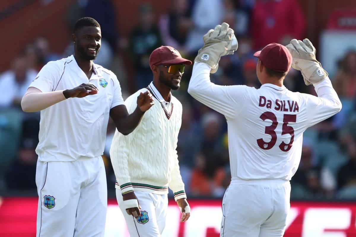 Devon Thomas took his first Test wicket