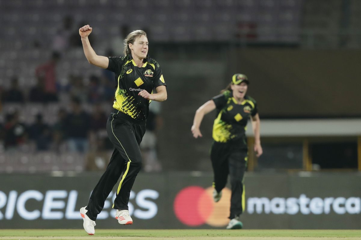 Ellyse Perry celebrates after having Shafali Verma caught behind ...