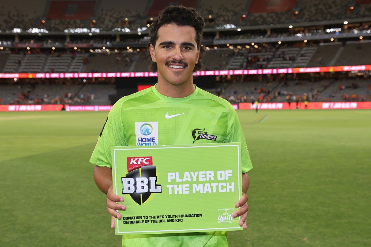 Oliver Davies picked up the Player of the Match award for his 47ball
