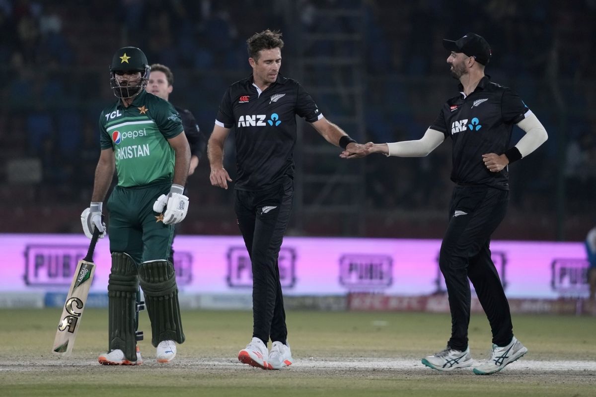 Tim Southee Celebrates After Dismissing Fakhar Zaman