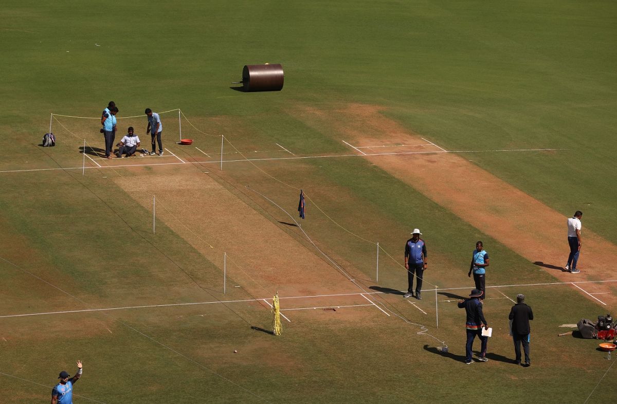 A look at the Nagpur pitch 24 hours before the first Test, Nagpur, February 7, 2023