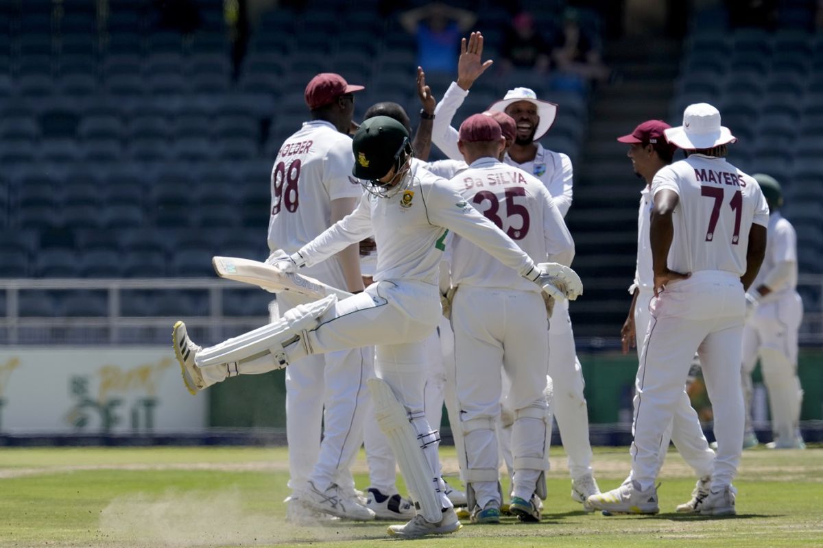 Agony and ecstasy: Ryan Rickelton and the West Indies players display