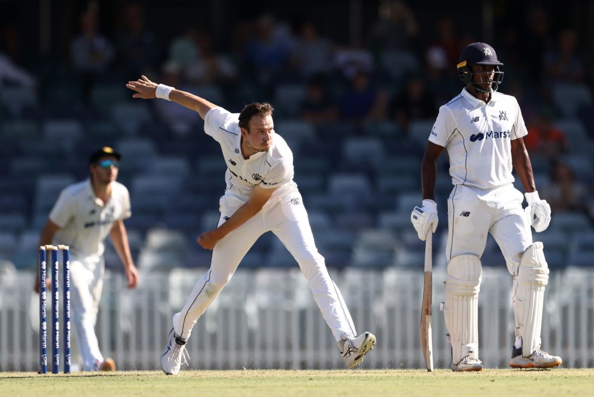 Aaron Hardie celebrates the wicket of Fergus O'Neill | ESPNcricinfo.com