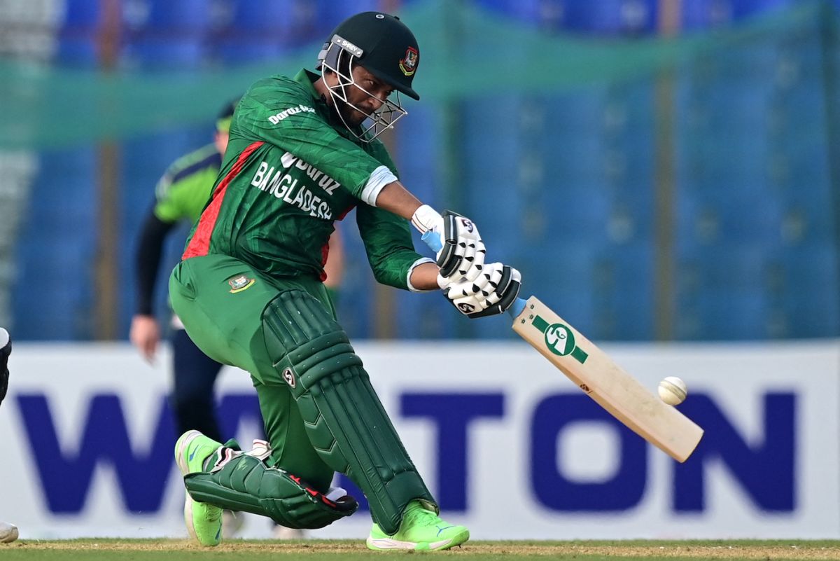 Shakib Al Hasan got going from the moment he walked out at No. 3, Bangladesh vs Ireland, 2nd T20I, Chattogram, March 29, 2023