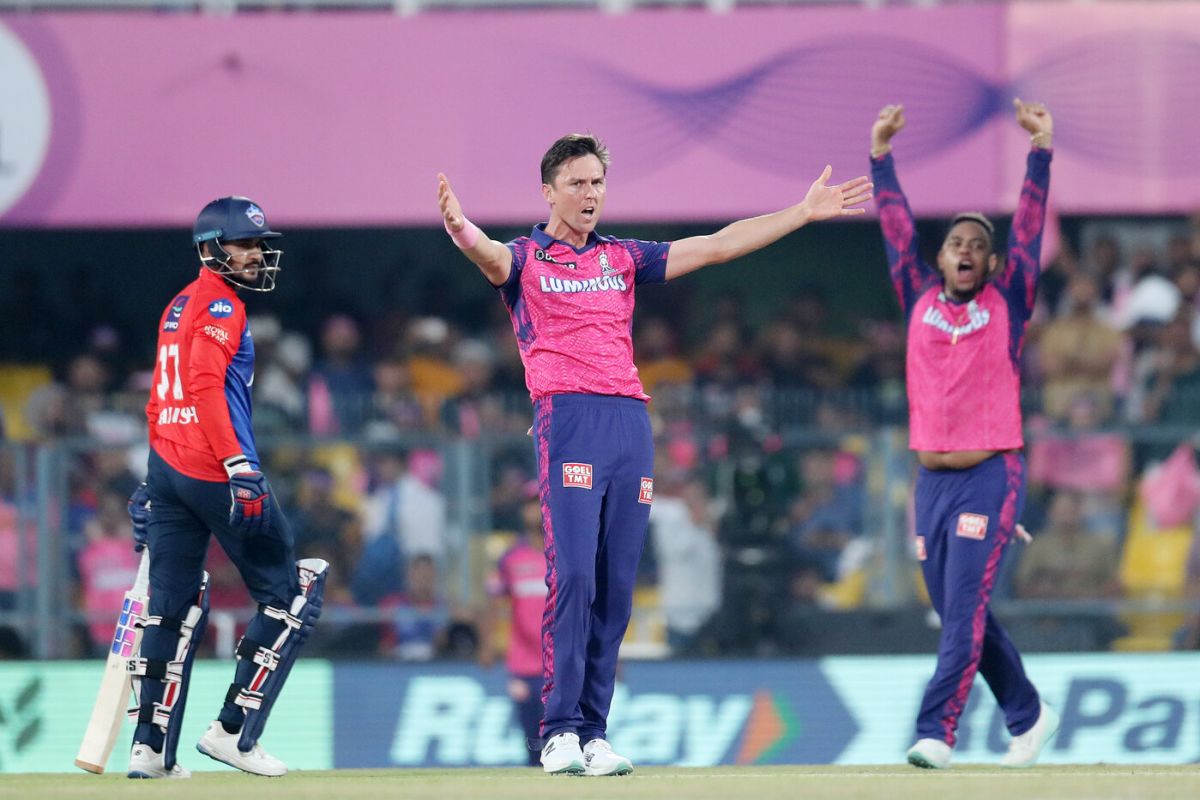 Trent Boult kicked off Rajasthan Royals' defence of 199 with a double-wicket maiden, Rajasthan Royals vs Delhi Capitals, IPL 2023, Guwahati, April 8, 2023