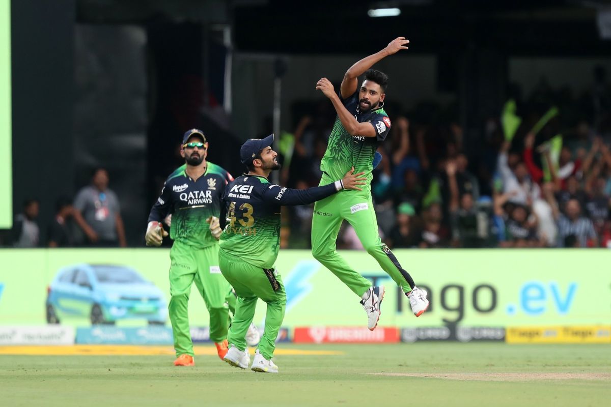 Mohammed Siraj with his trademark celebration after dismissing Jos ...