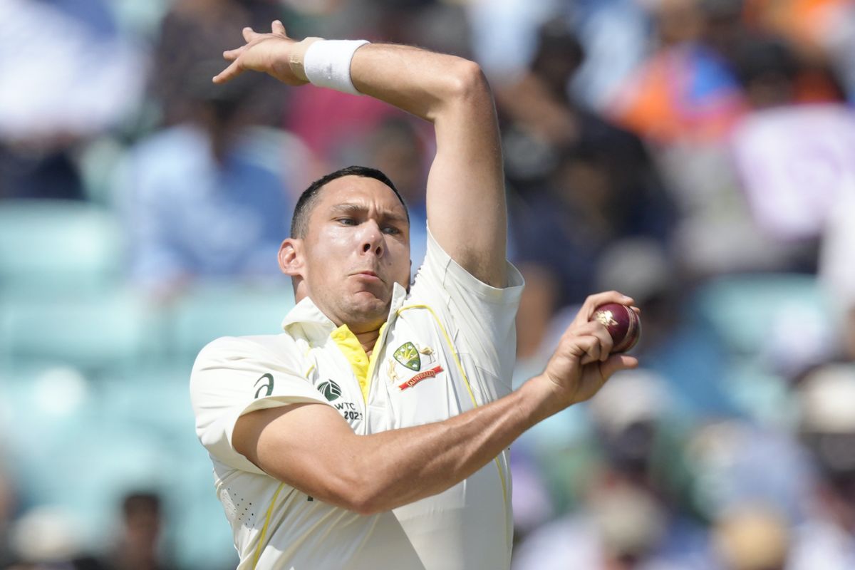 Scott Boland in his bowling action