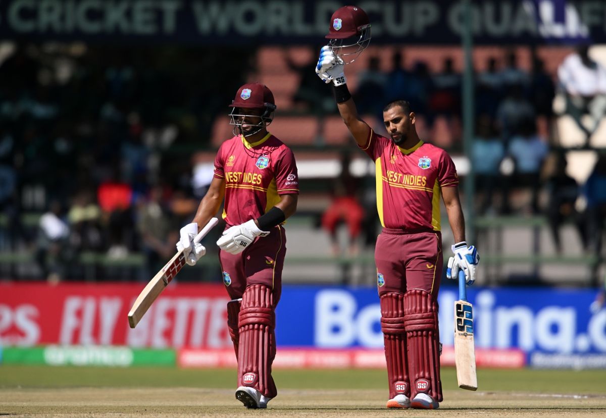 Nicholas Pooran brought up his second ODI century, Nepal vs West Indies, World Cup Qualifier, Harare, June 22, 2023