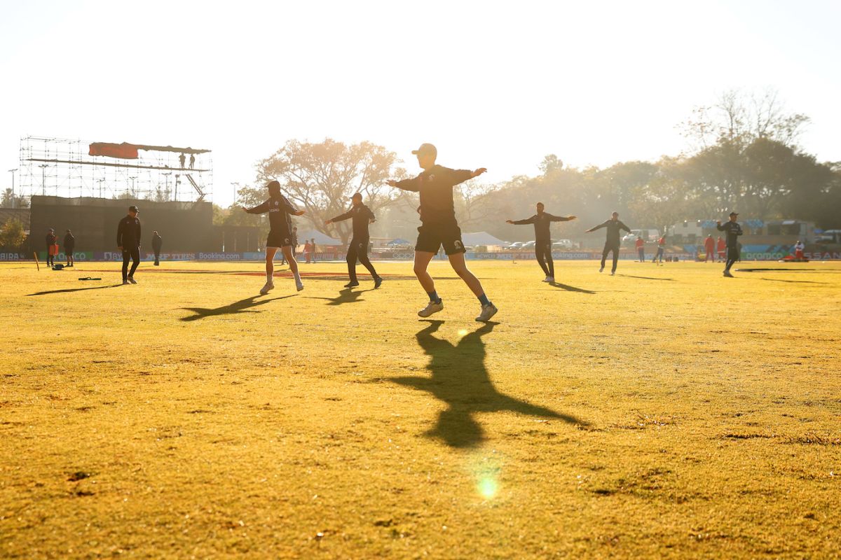Scotland's players rise and shine in the morning sun