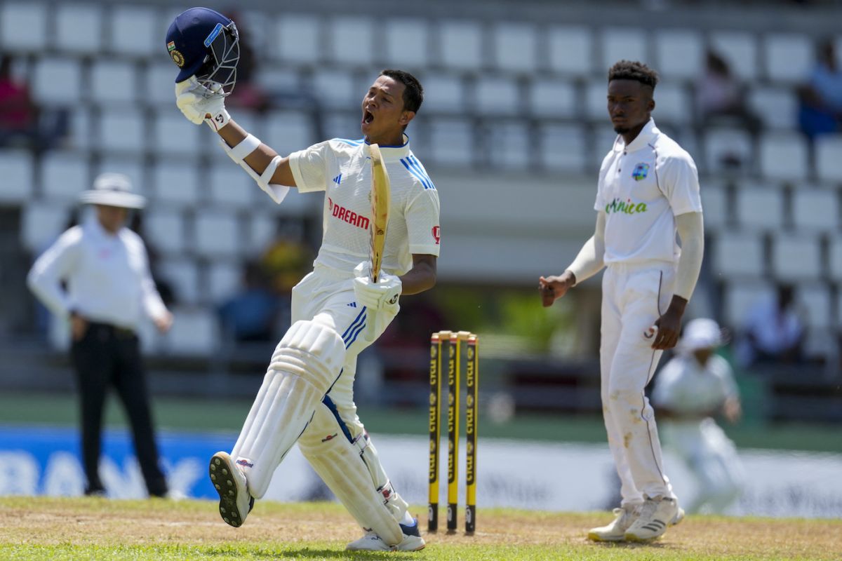 Yashasvi Jaiswal was the 17th Indian to score a hundred on Test debut, West Indies vs India, 1st Test, Dominica, 2nd day, July 13, 2023