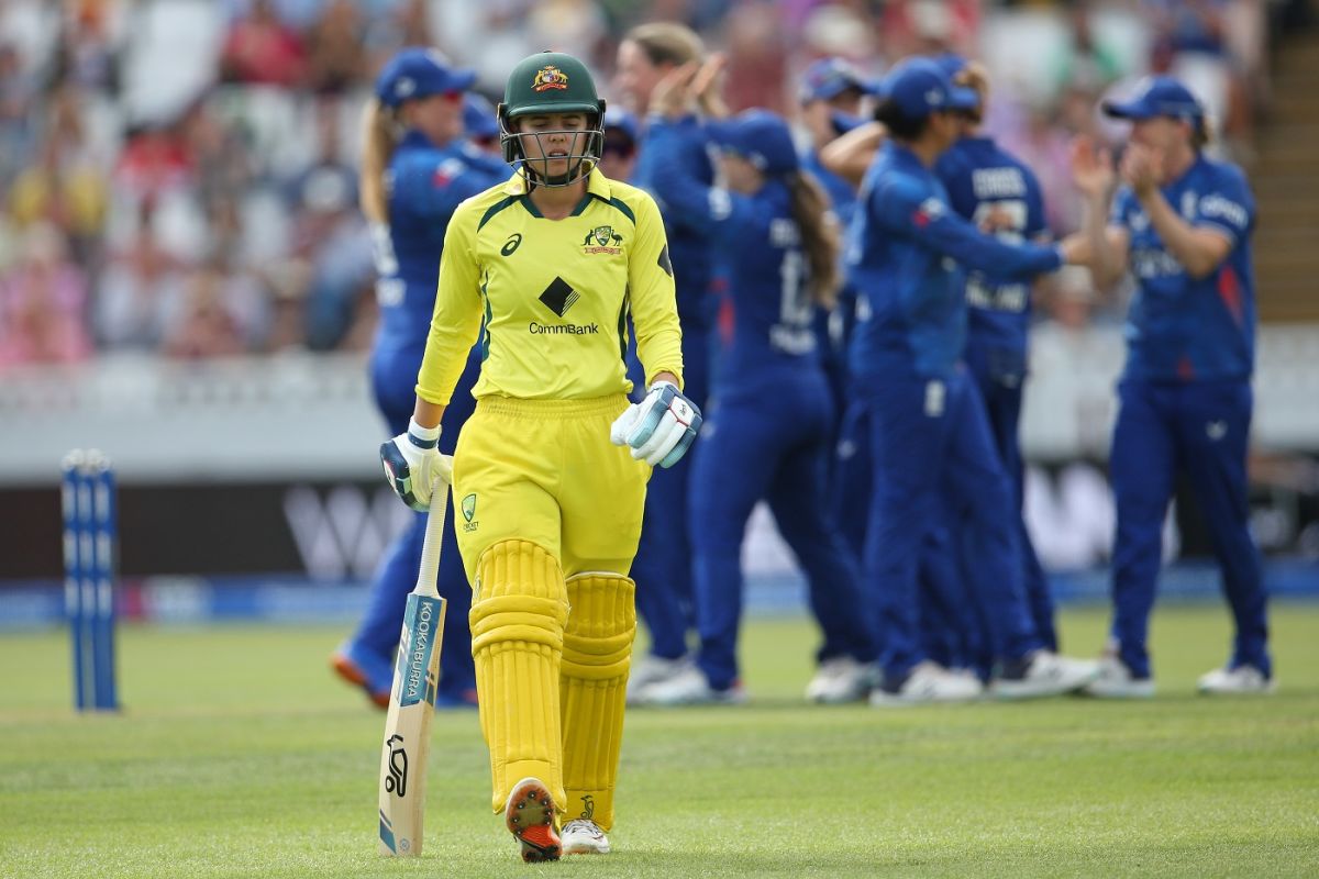 Phoebe Litchfield was caught at slip off Lauren Bell