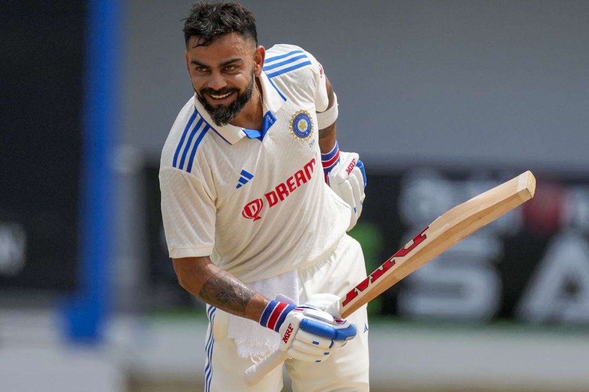 Virat Kohli takes a bow after scoring his 29th Test century, West Indies vs India, 2nd Test, 2nd day, Port-of-Spain, July 21, 2023