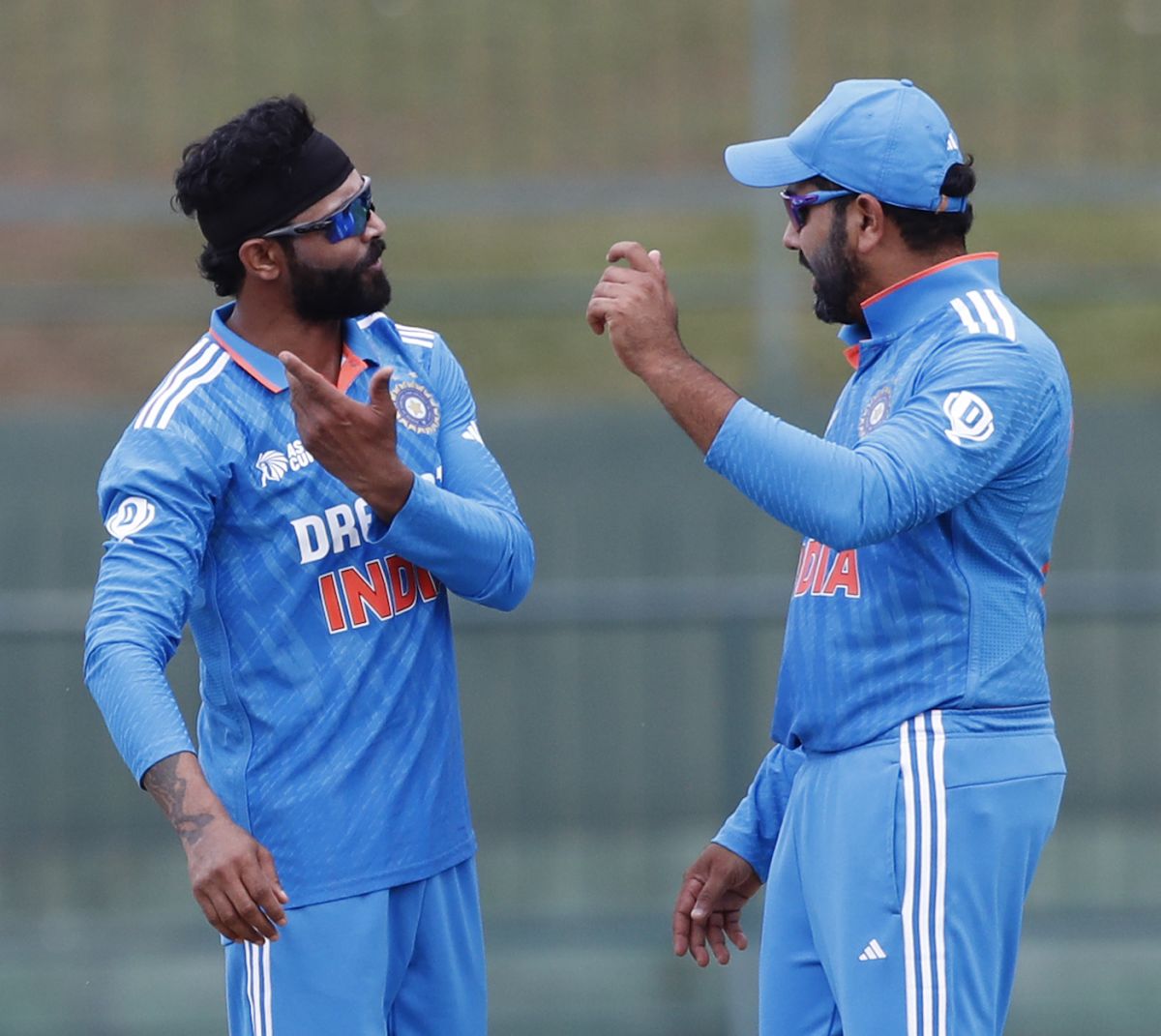 Why don't you bowl that ball? But that's what I just did! Rohit Sharma and Ravindra Jadeja have a chat, India vs Nepal, Asia Cup, Pallekele, September 4, 2023