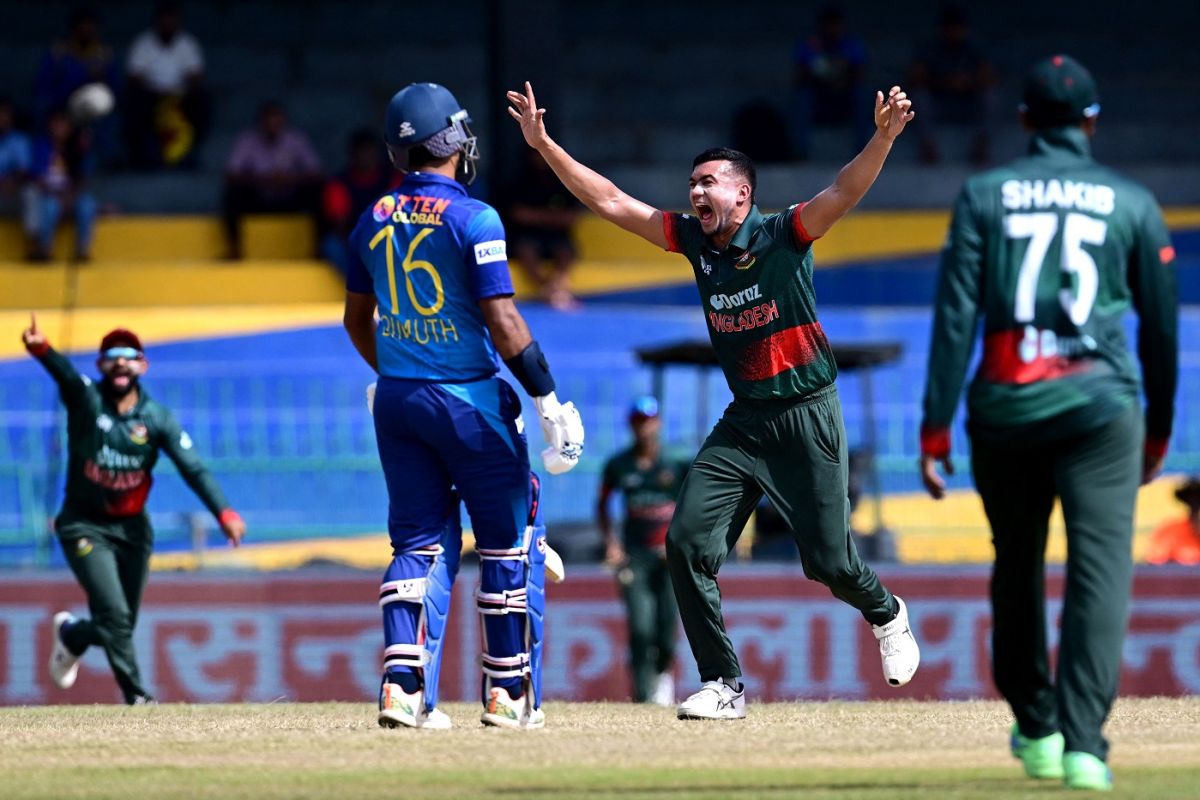 Taskin Ahmed thought he had Pathum Nissanka but Sri Lanka reviewed successfully, Sri Lanka vs Bangladesh, Asia Cup, Super Fours, Colombo, September 9, 2023