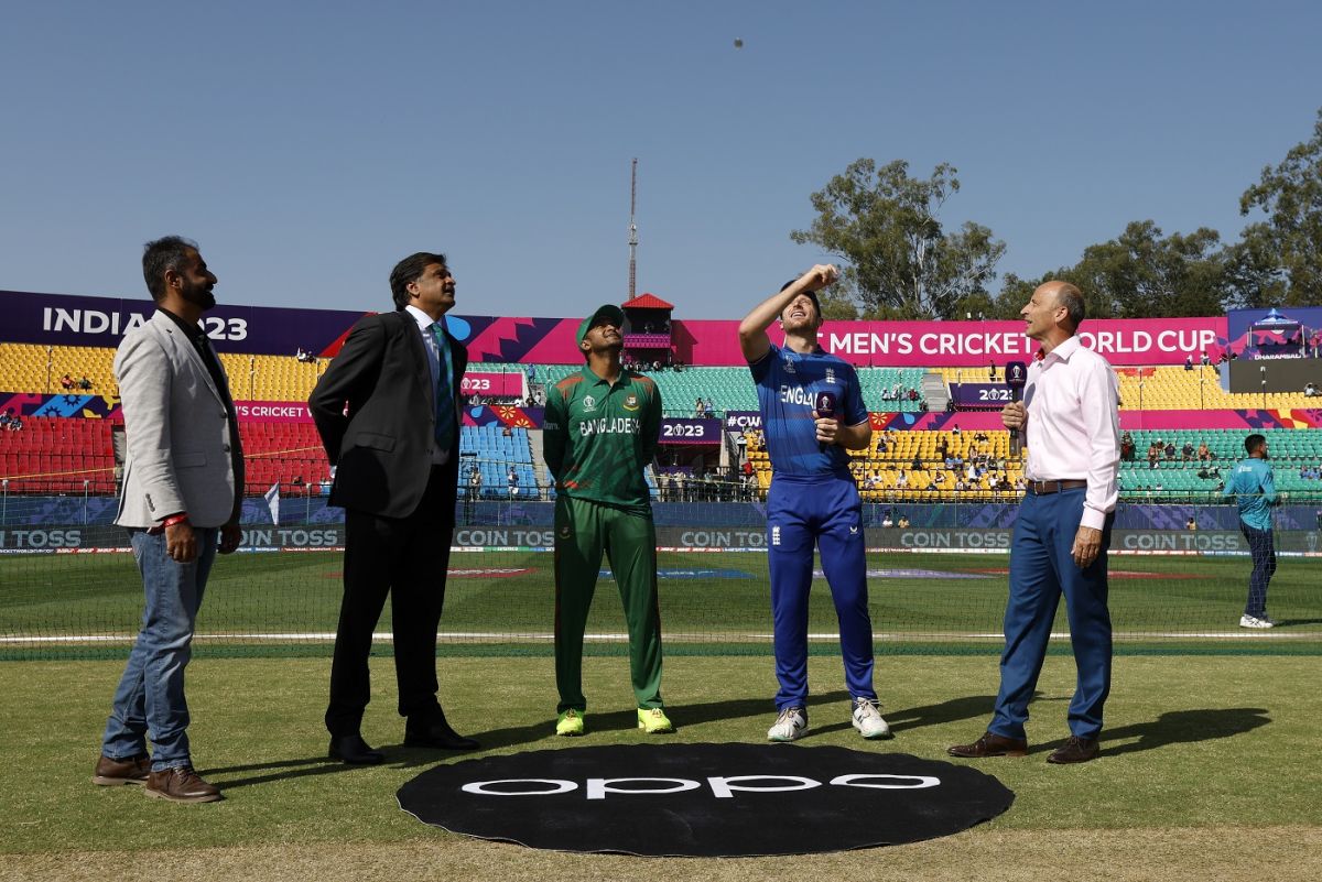 Bangladesh captain Shakib  Al Hasan won the toss and opted to field, Bangladesh vs England, Dharamsala, ODI World Cup, October 10, 2023