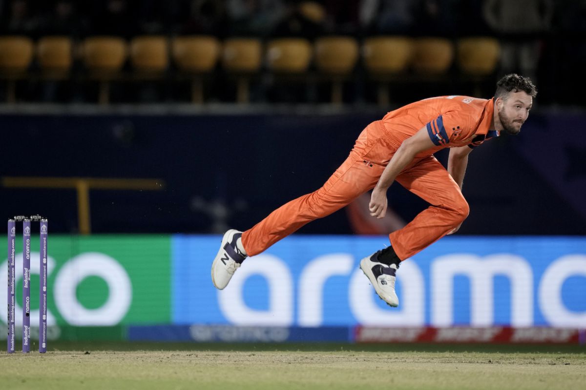 Marco Jansen loses his stumps to Paul van Meekeren