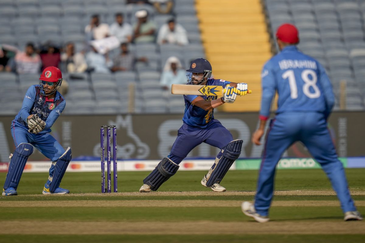 Sadeera Samarawickrama found the gaps quite easily, Afghanistan vs Sri Lanka, World Cup, Pune, October 30, 2023