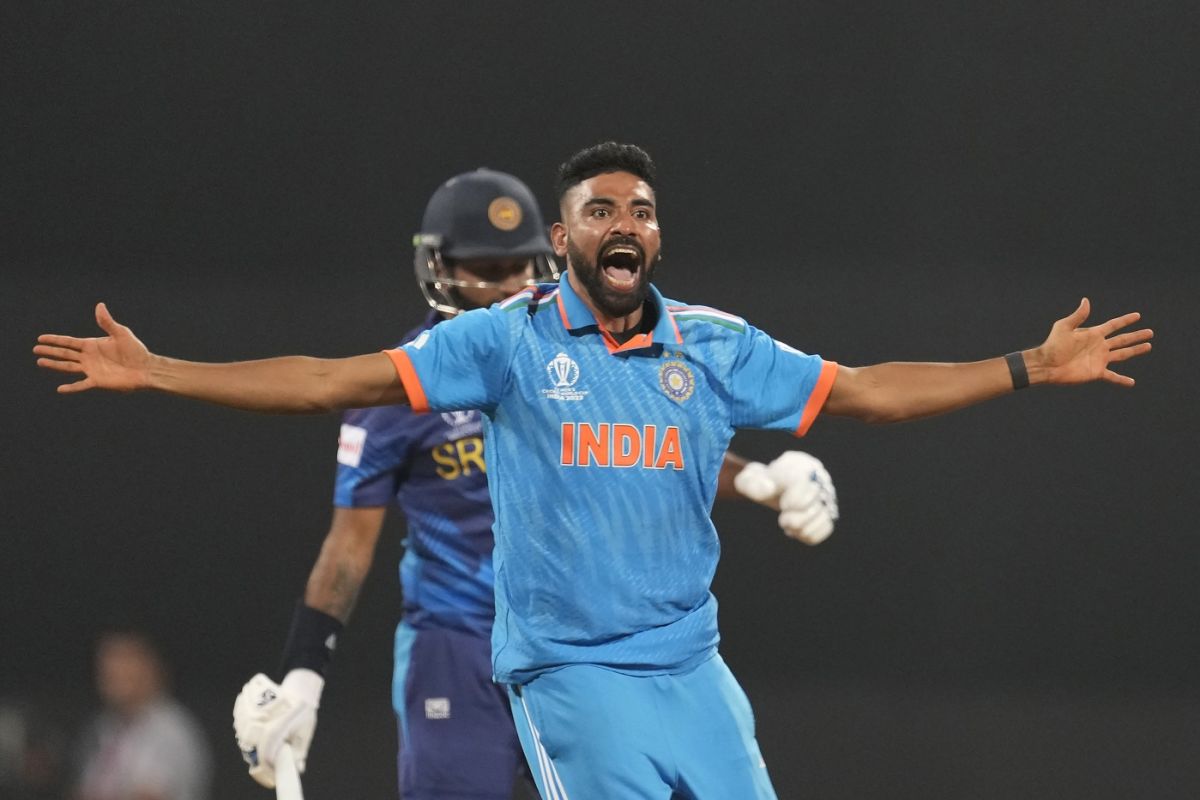 Mohammed Siraj picked up three wickets in his first seven balls