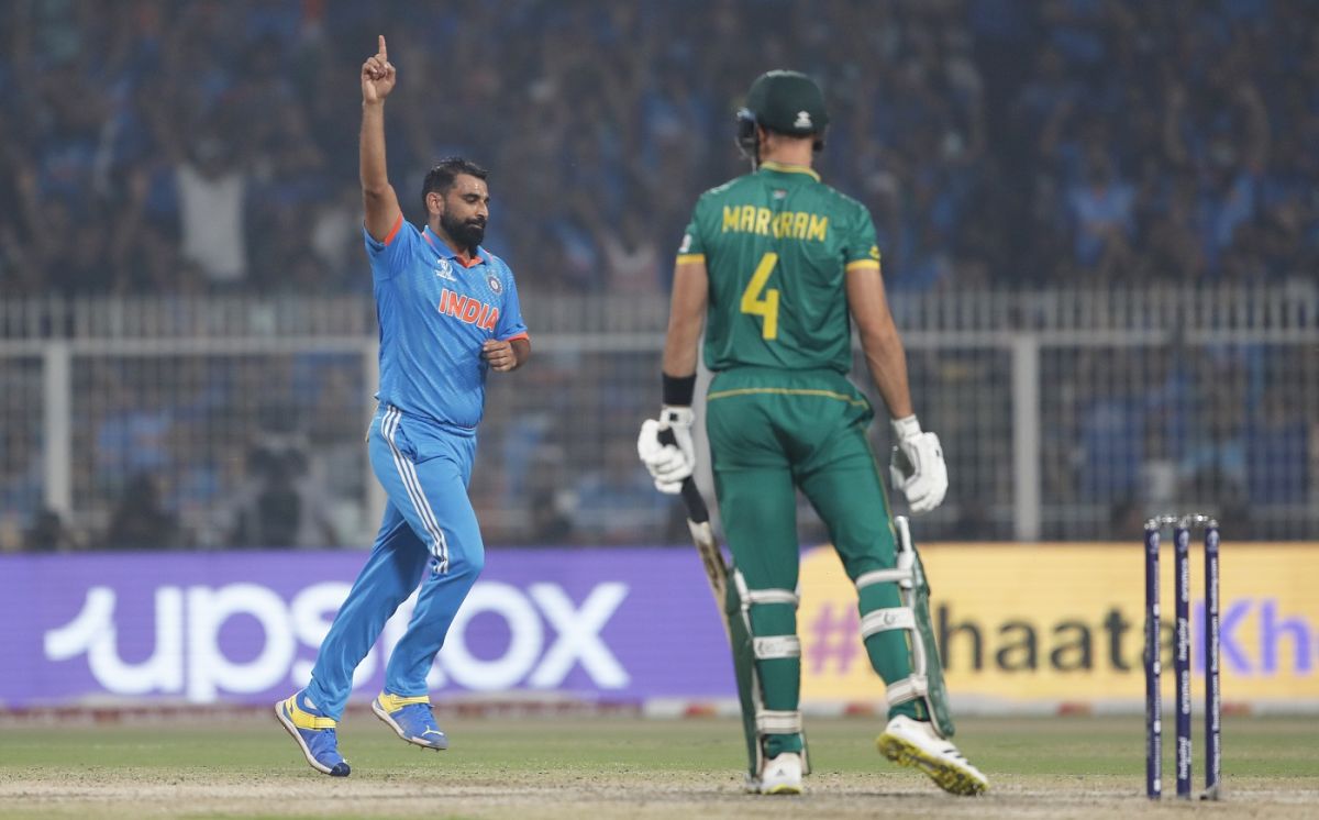 Mohammed Shami dismissed Aiden Markram inside the powerplay, India vs South Africa, Men's ODI World Cup, November 5, 2023