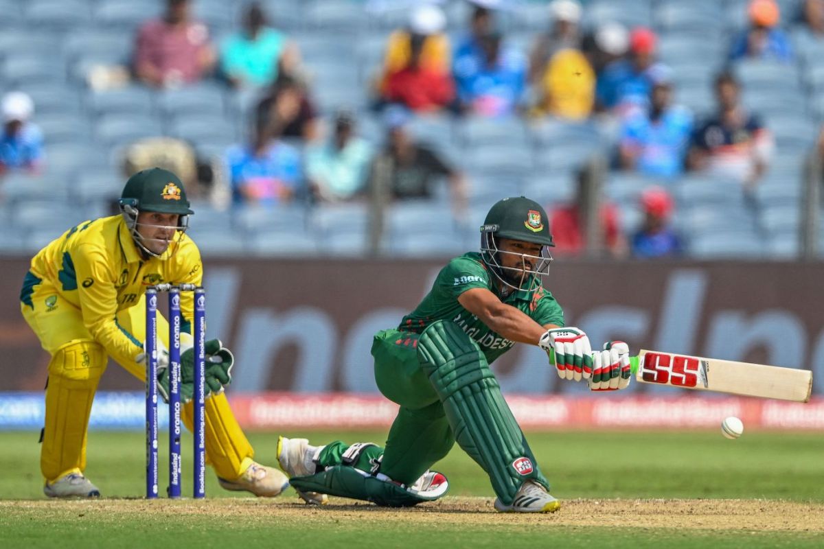 Najmul Hossain Shanto played a steady hand after the openers had done their job, Australia vs Bangladesh, World Cup, Pune, November 11, 2023