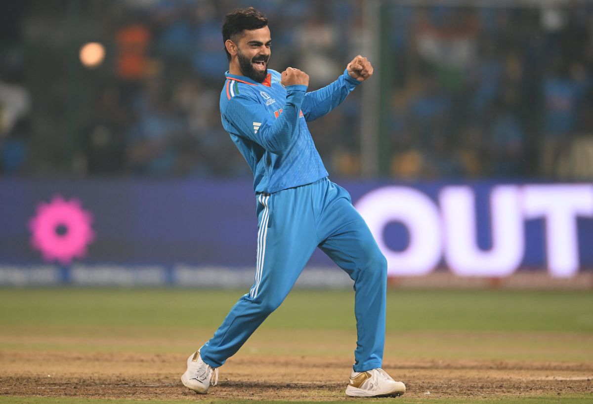 Virat Kohli took an ODI wicket after nine years, India vs Netherlands, Men's ODI World Cup, Bengaluru, November 12, 2023
